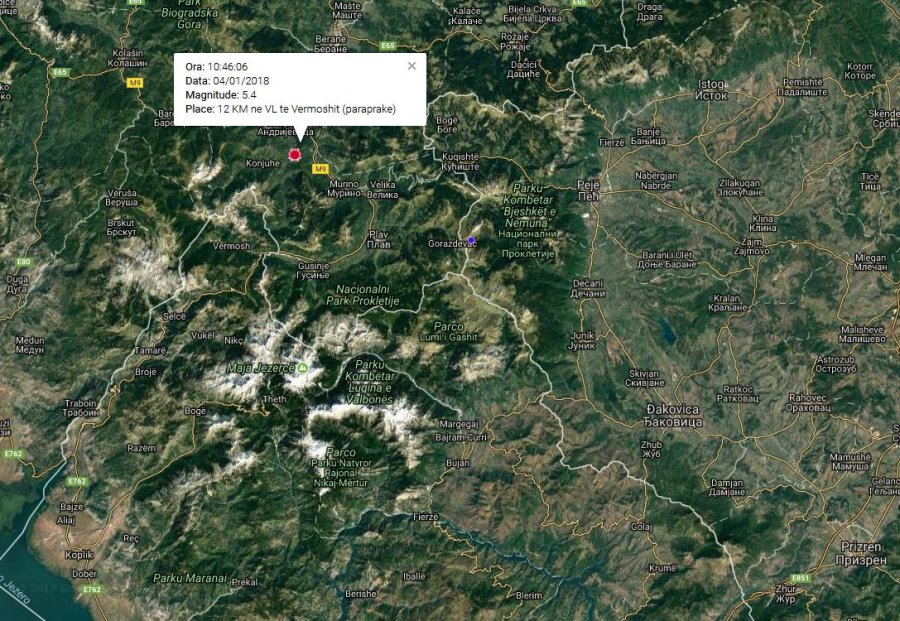 Tërmet në Vermosh, lëkundje edhe në Tiranë, Pejë dhe Plavë.